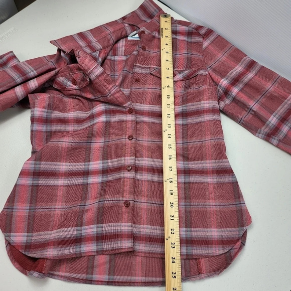 COLUMBIA Silver Ridge Long Sleeve Flannel Button Up Shirt Size Small - Picture 12 of 15